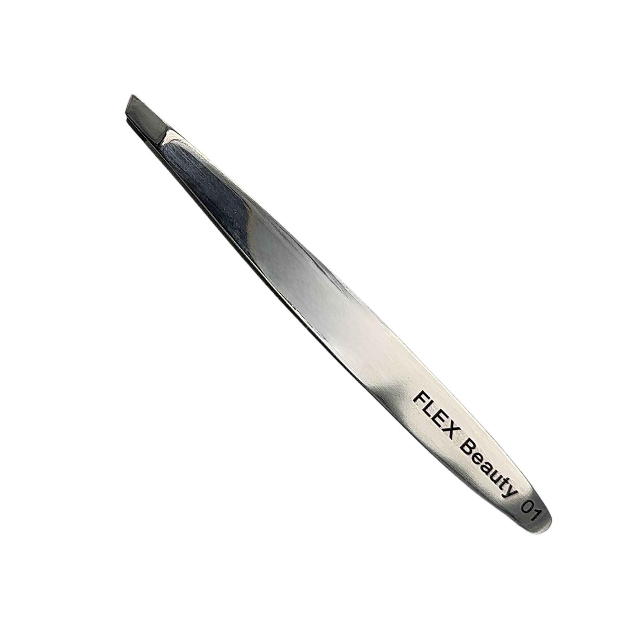 FLEX Beauty Fiber Tip Eyebrow Tweezers - 01 Slanted - The Beauty House Shop