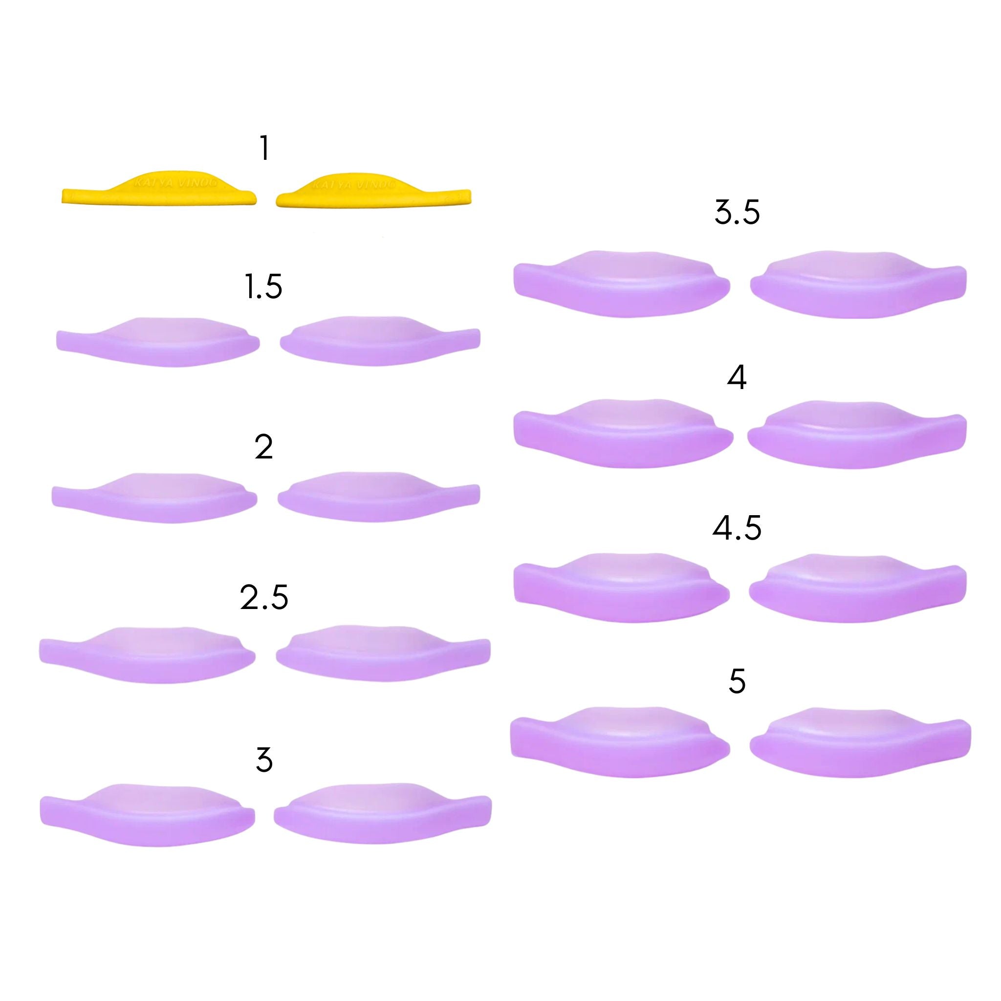 Katya Vinog Lash Lift Shields Kits - Purple