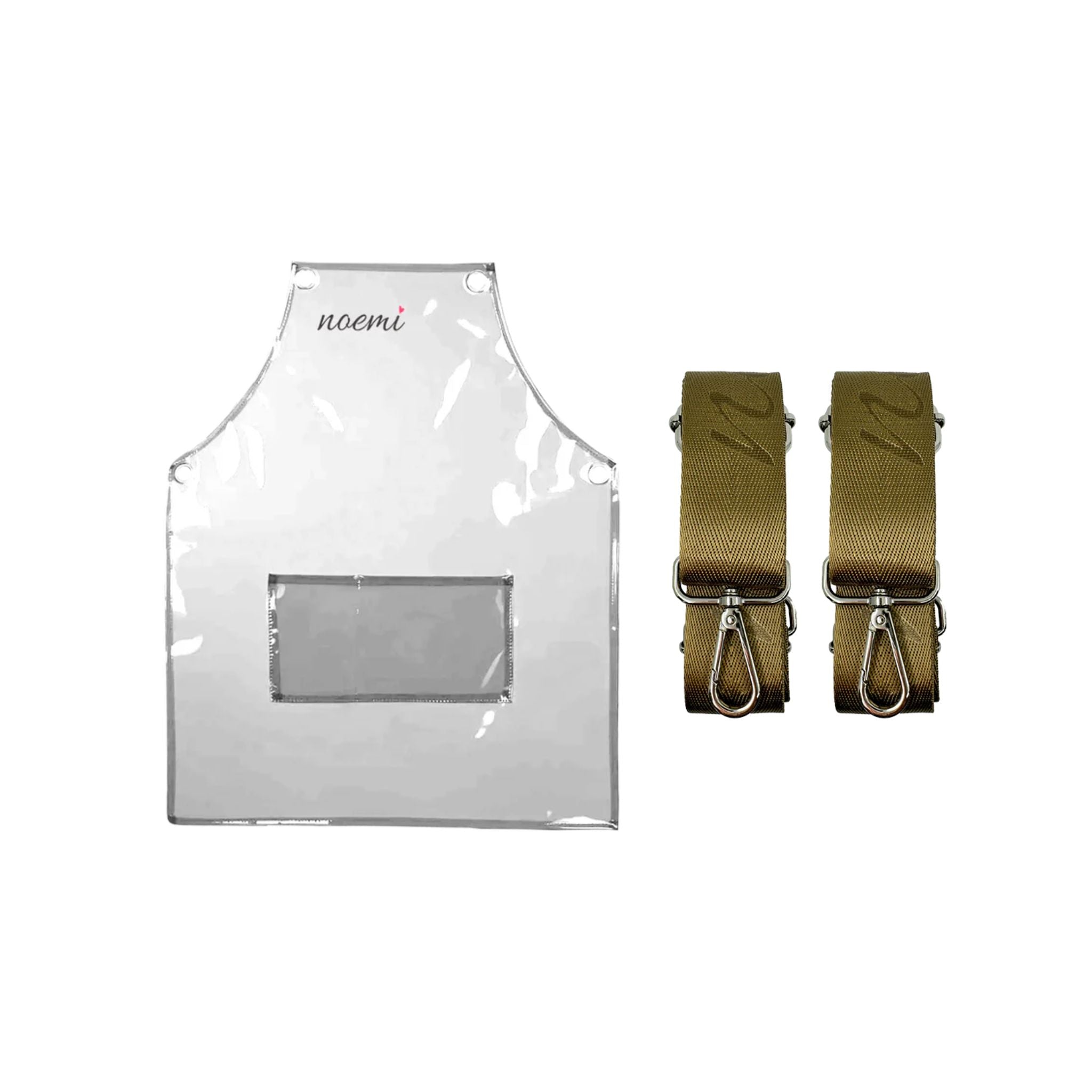 Noemi Clear Apron and Coloured Straps Set
