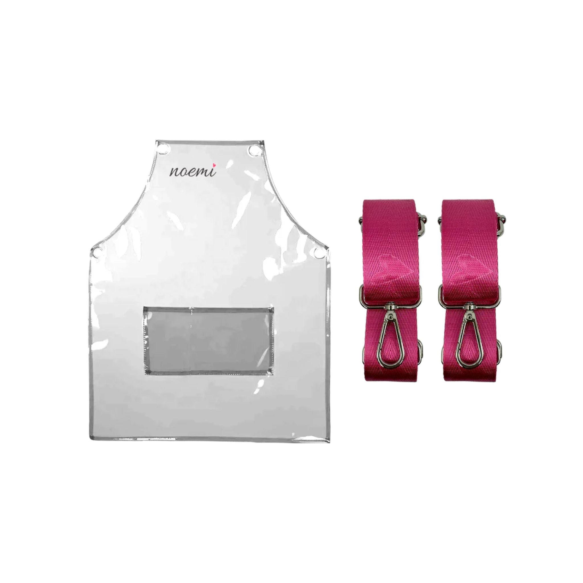 Noemi Clear Apron and Coloured Straps Set