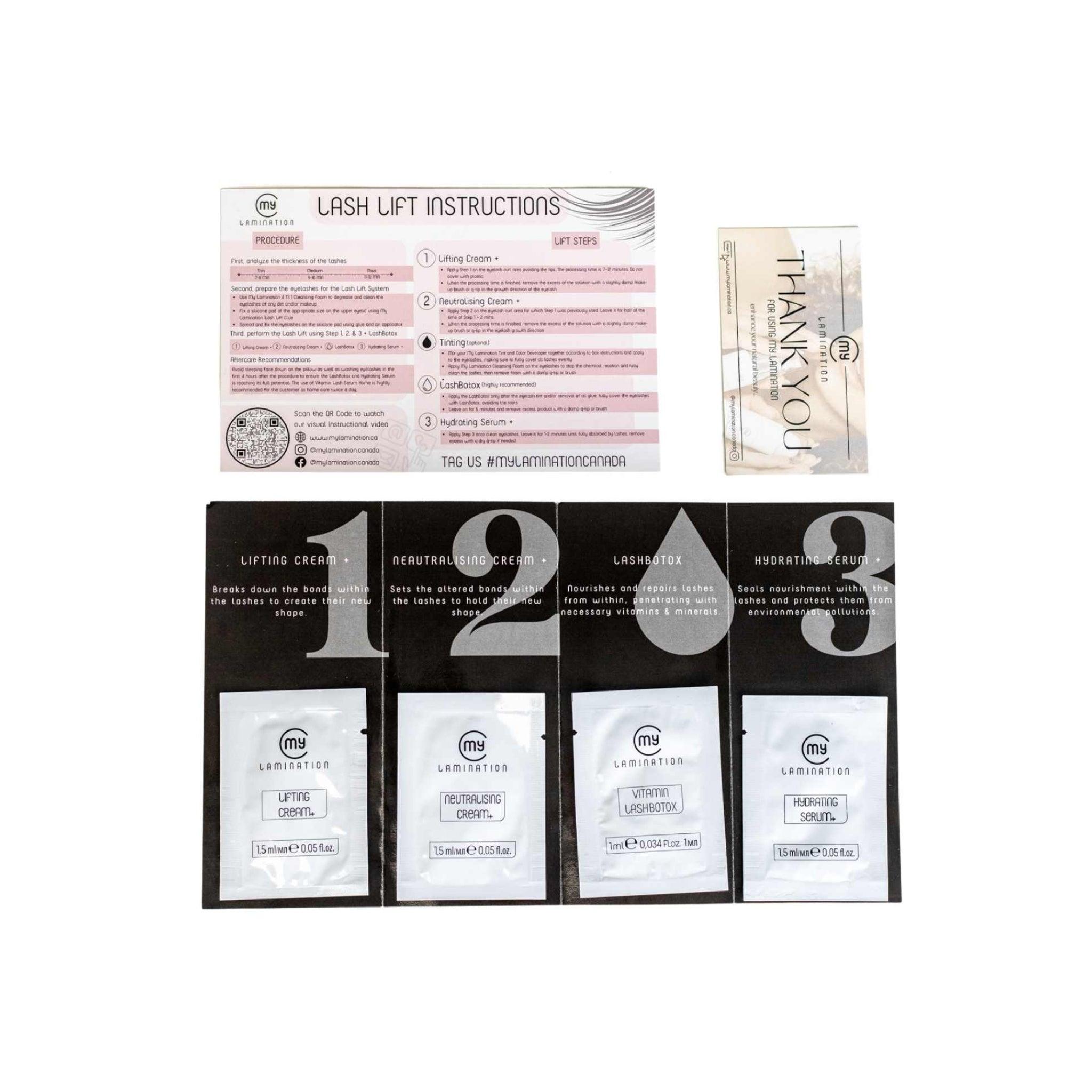 My Lamination Lash Lift Sample Contents