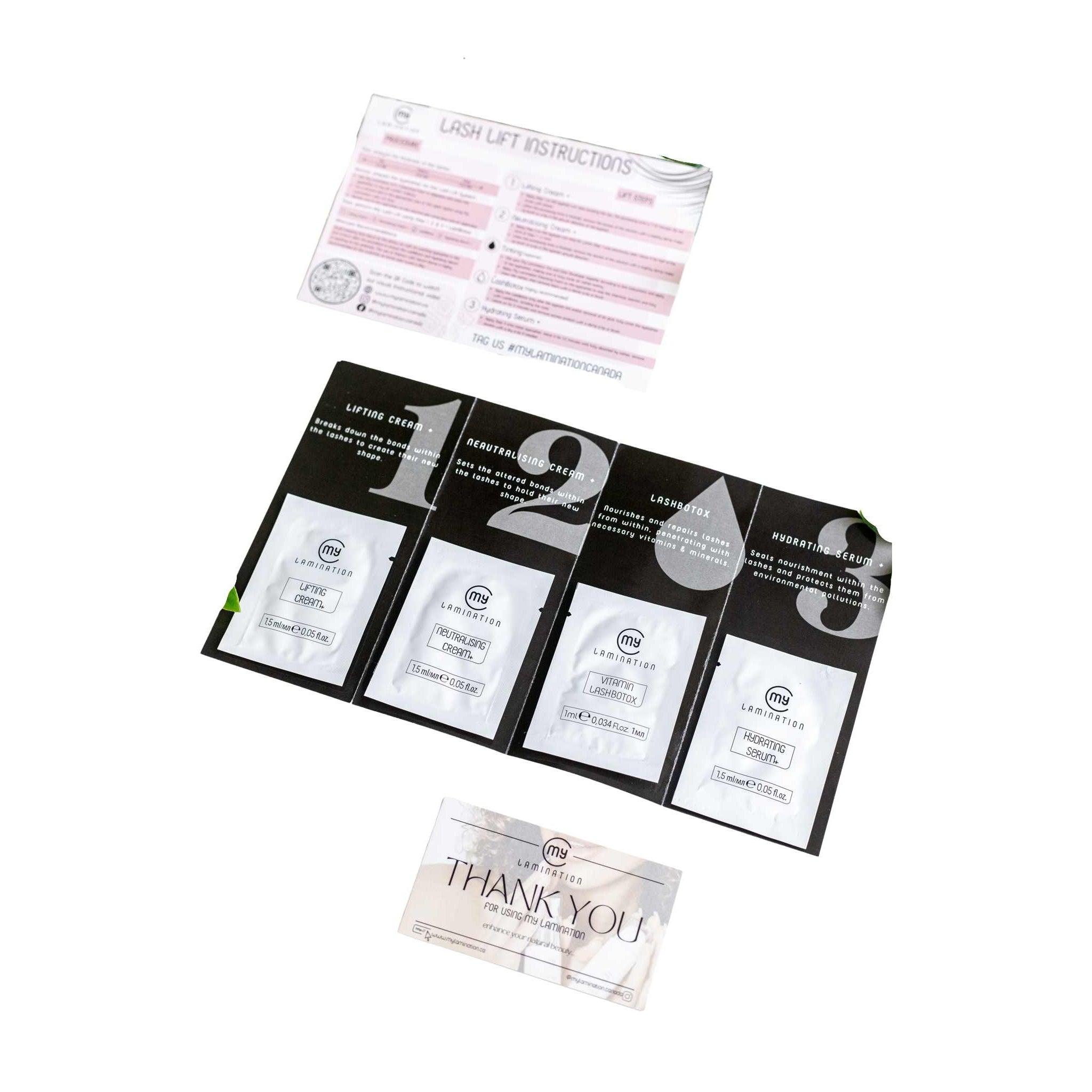 My Lamination Lash Lift Sample Contents