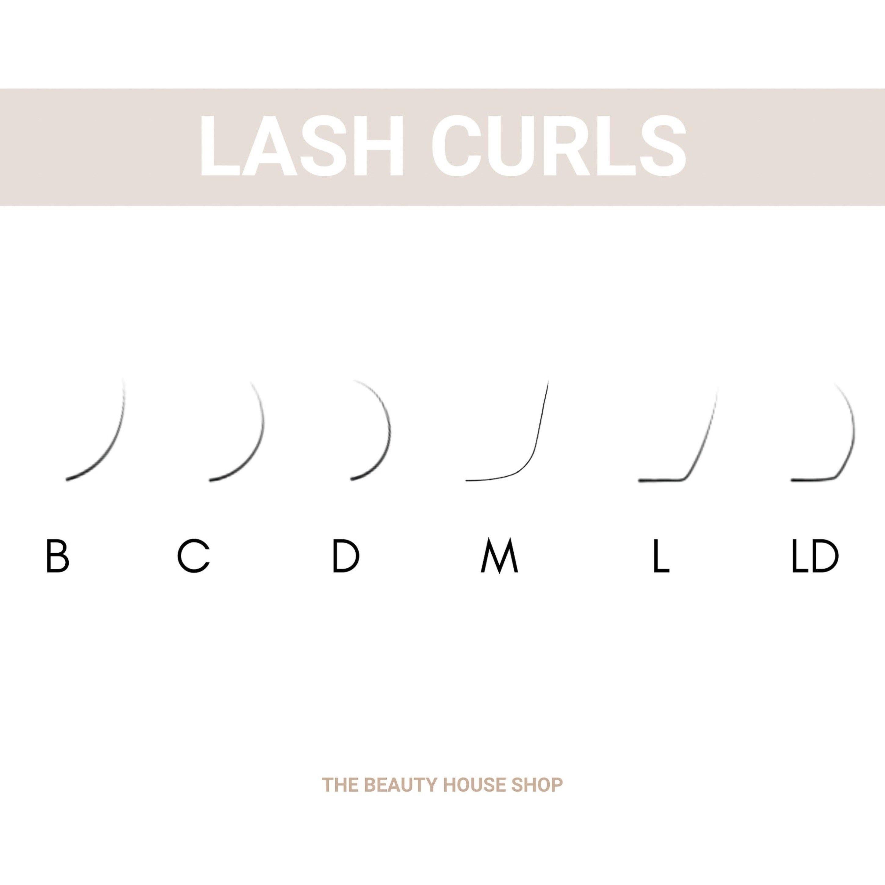 different lash curls for eyelash extensions