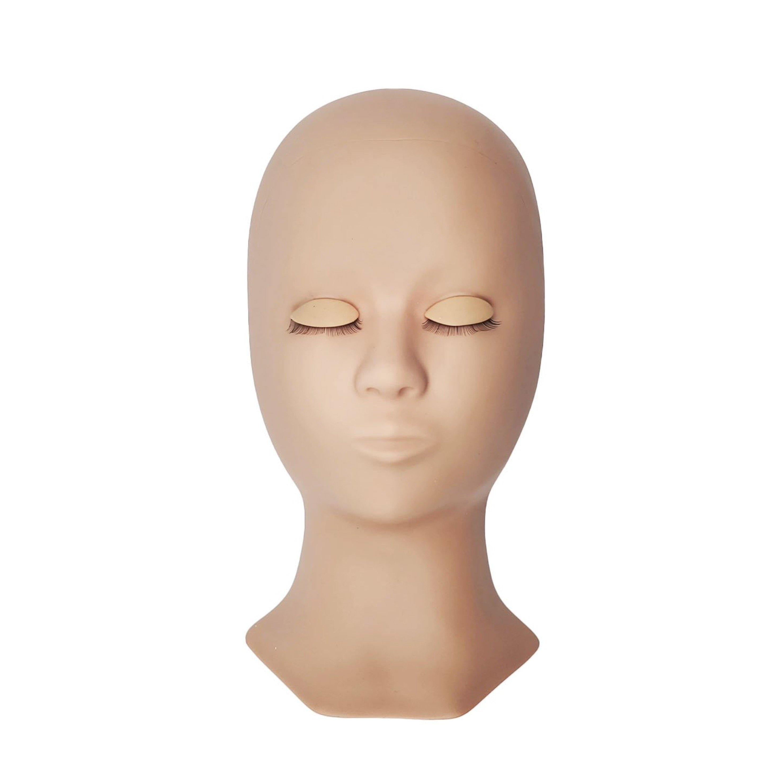 Mannequin head for eyelash training