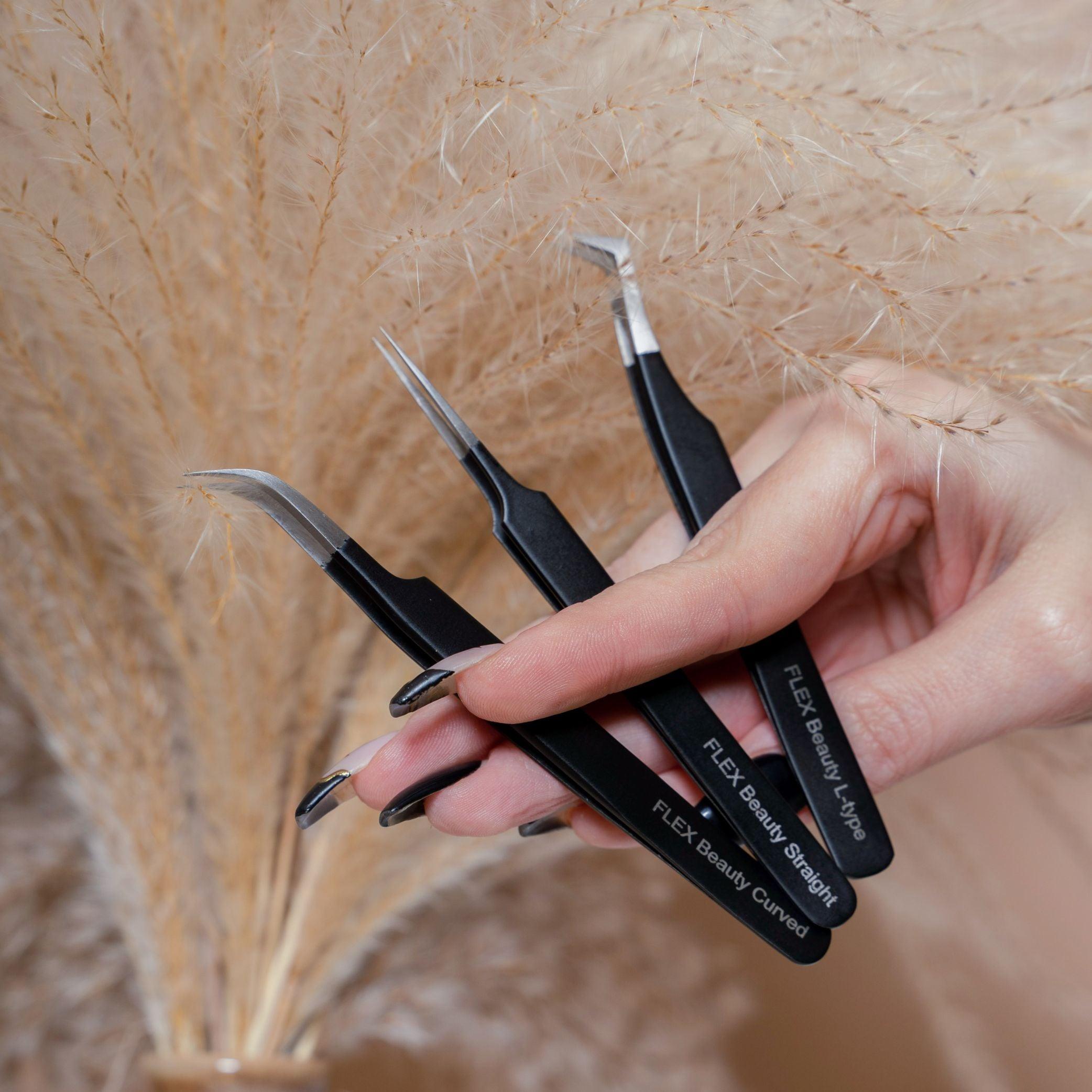 FLEX Beauty Curved Tweezers - The Beauty House Shop