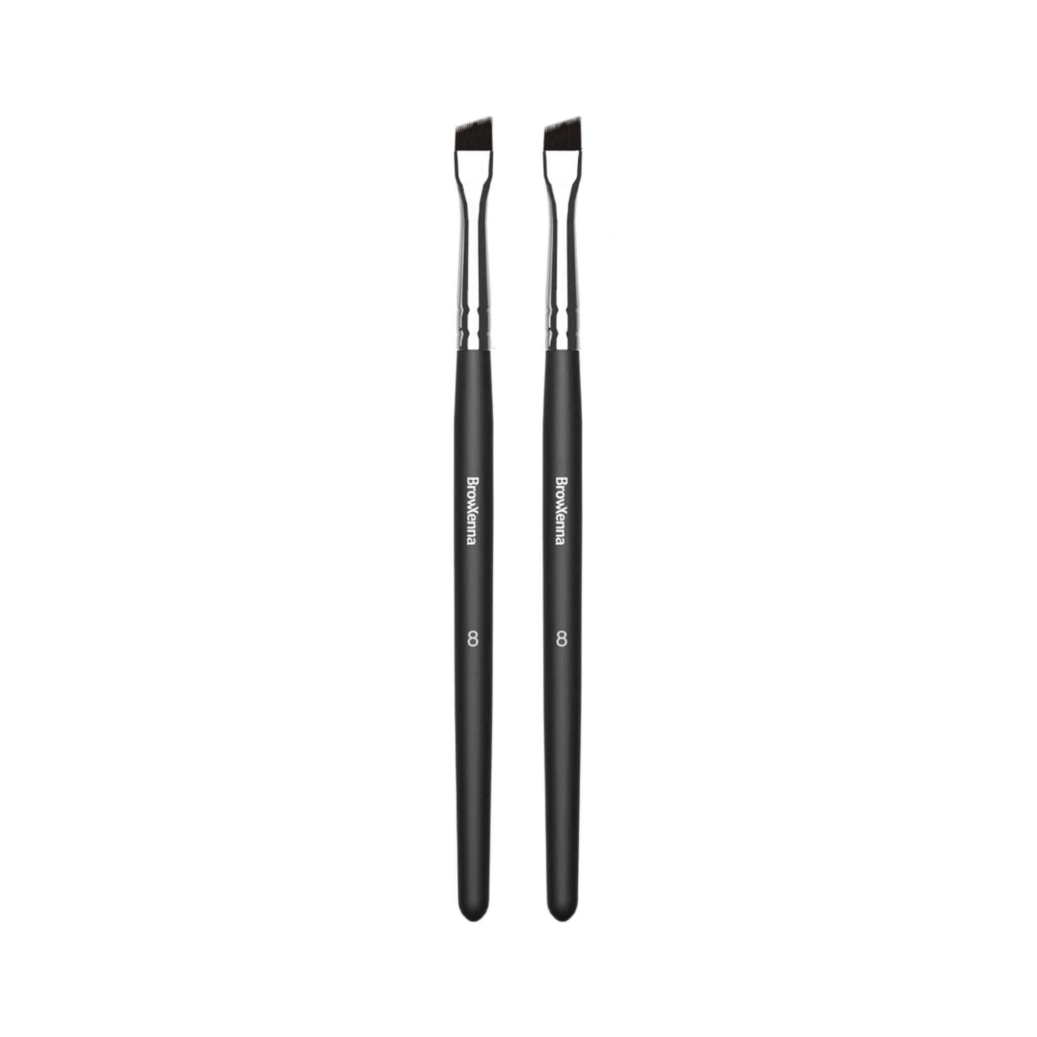 BrowXenna No.8 Beveled Brush - Set of 2