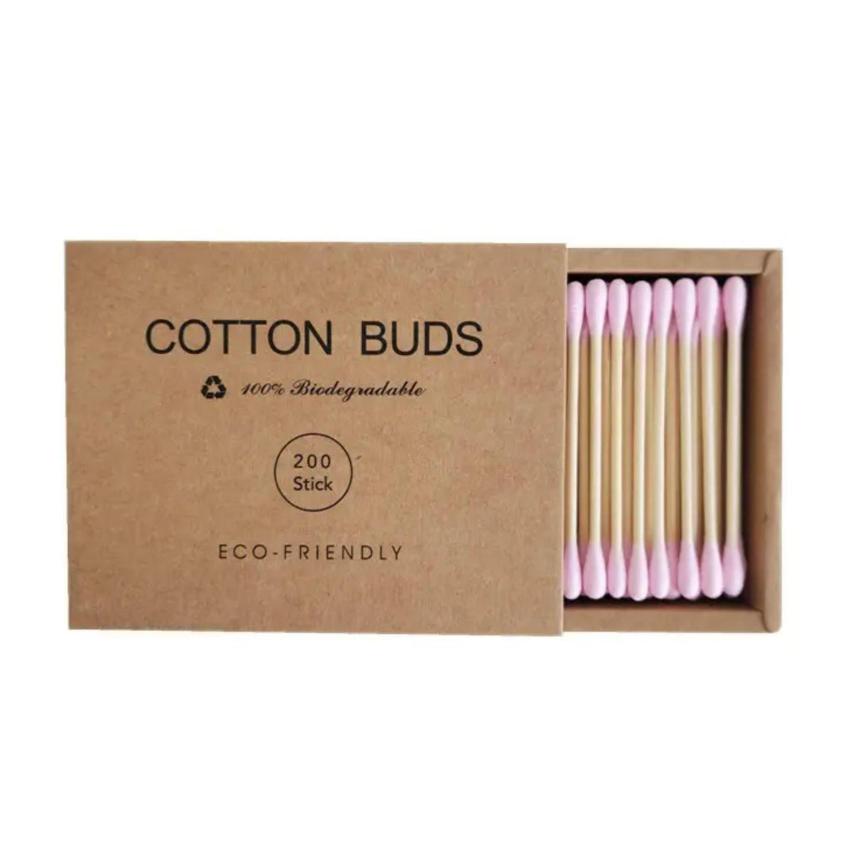 FLEX Beauty Wooden Long Cotton Applicators - 60pc