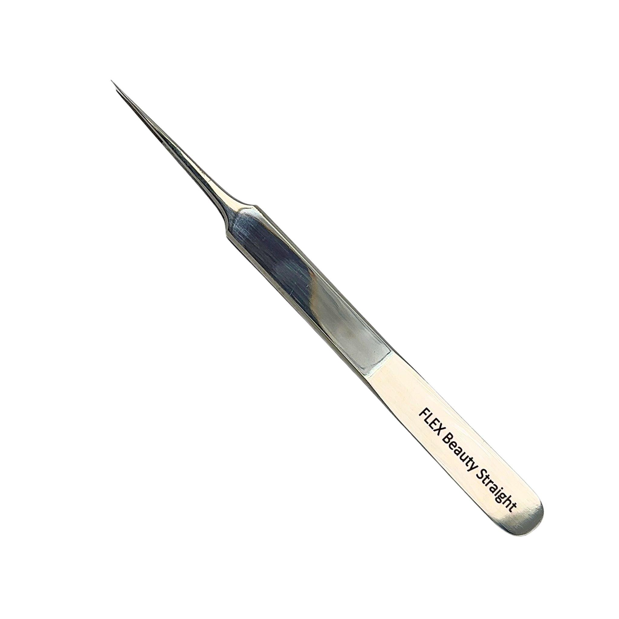 FLEX Beauty Fiber Tip Straight Tweezers - The Beauty House Shop