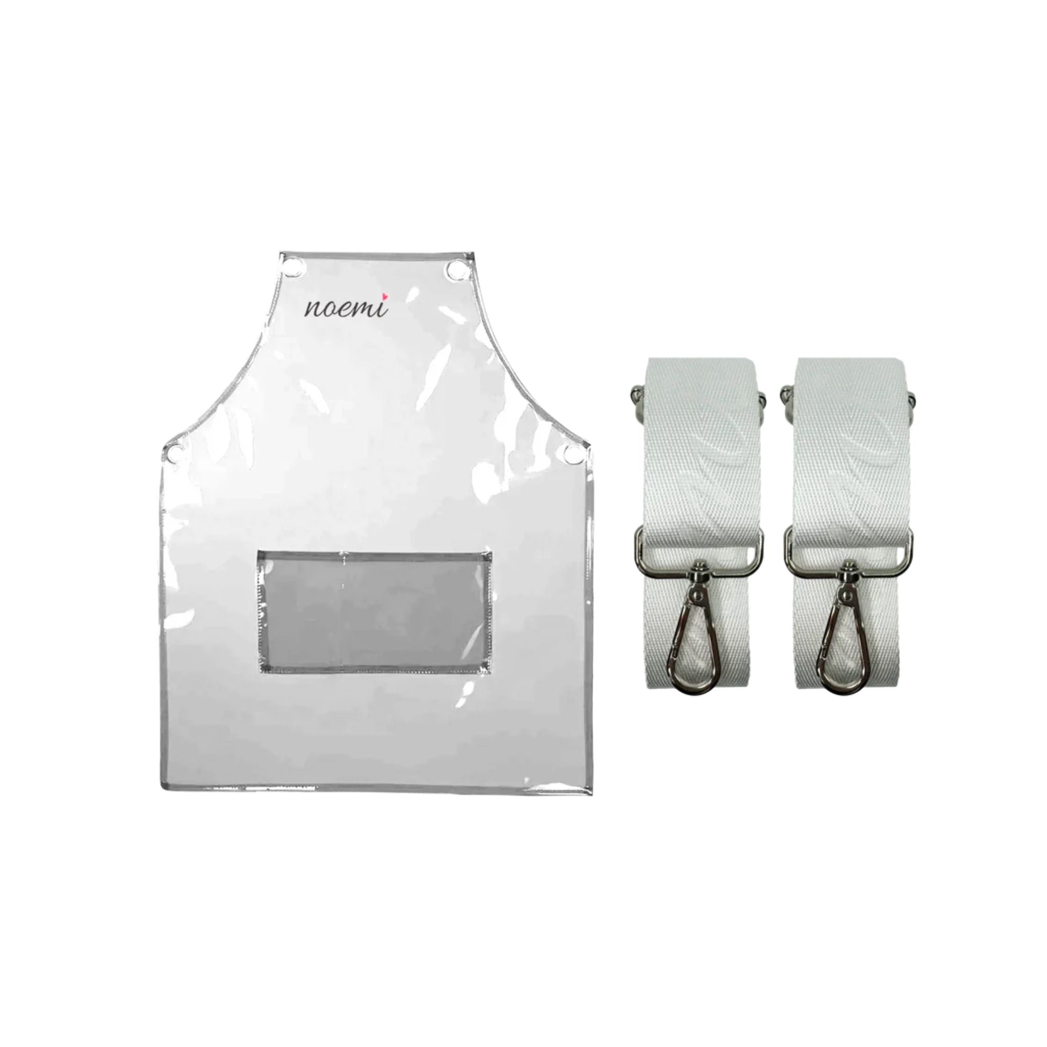 Noemi Clear Apron and Coloured Straps Set