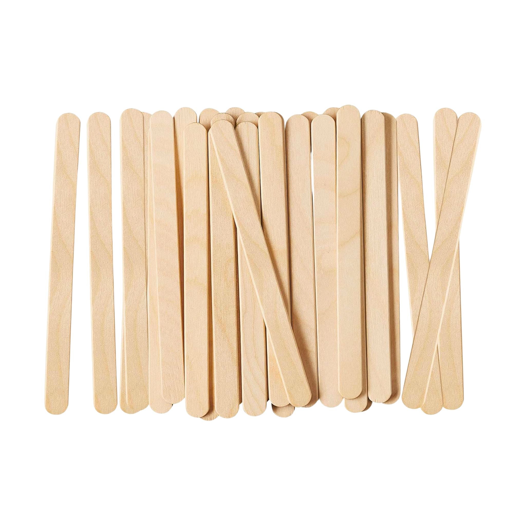 FLEX Beauty Wooden Waxing Popsicle Sticks - 50pc