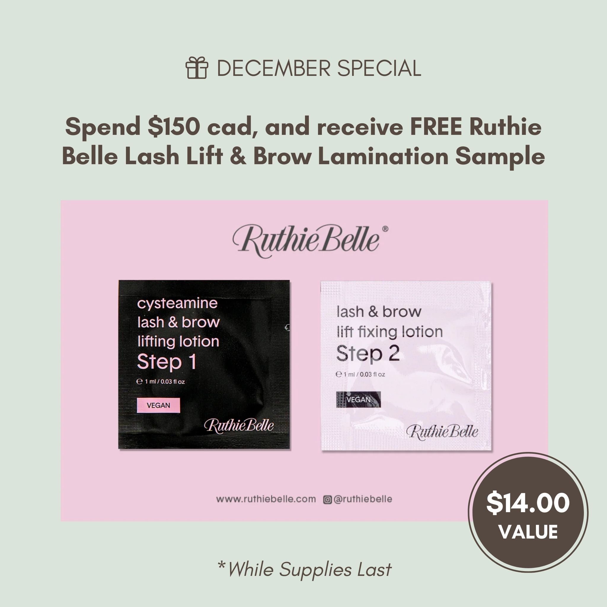 Ruthie Belle Lash and Brow Lift Sample