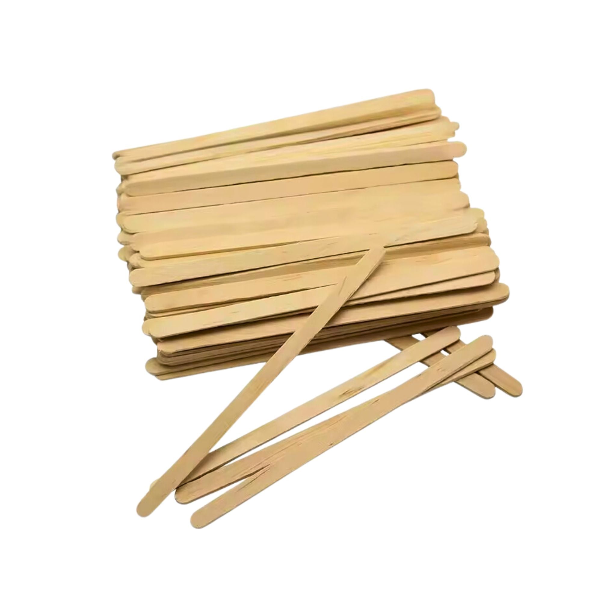 FLEX Beauty Wooden Waxing Popsicle Sticks - 50pc