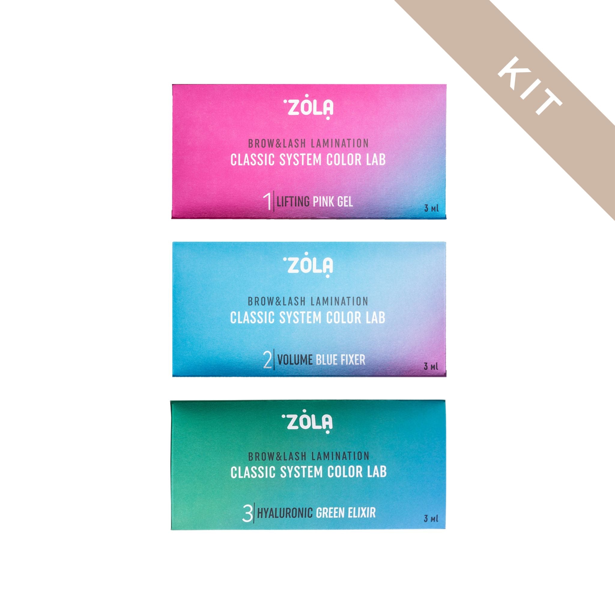 ZOLA Brow & Lash Lamination Colour Lab System Kit - Sachets