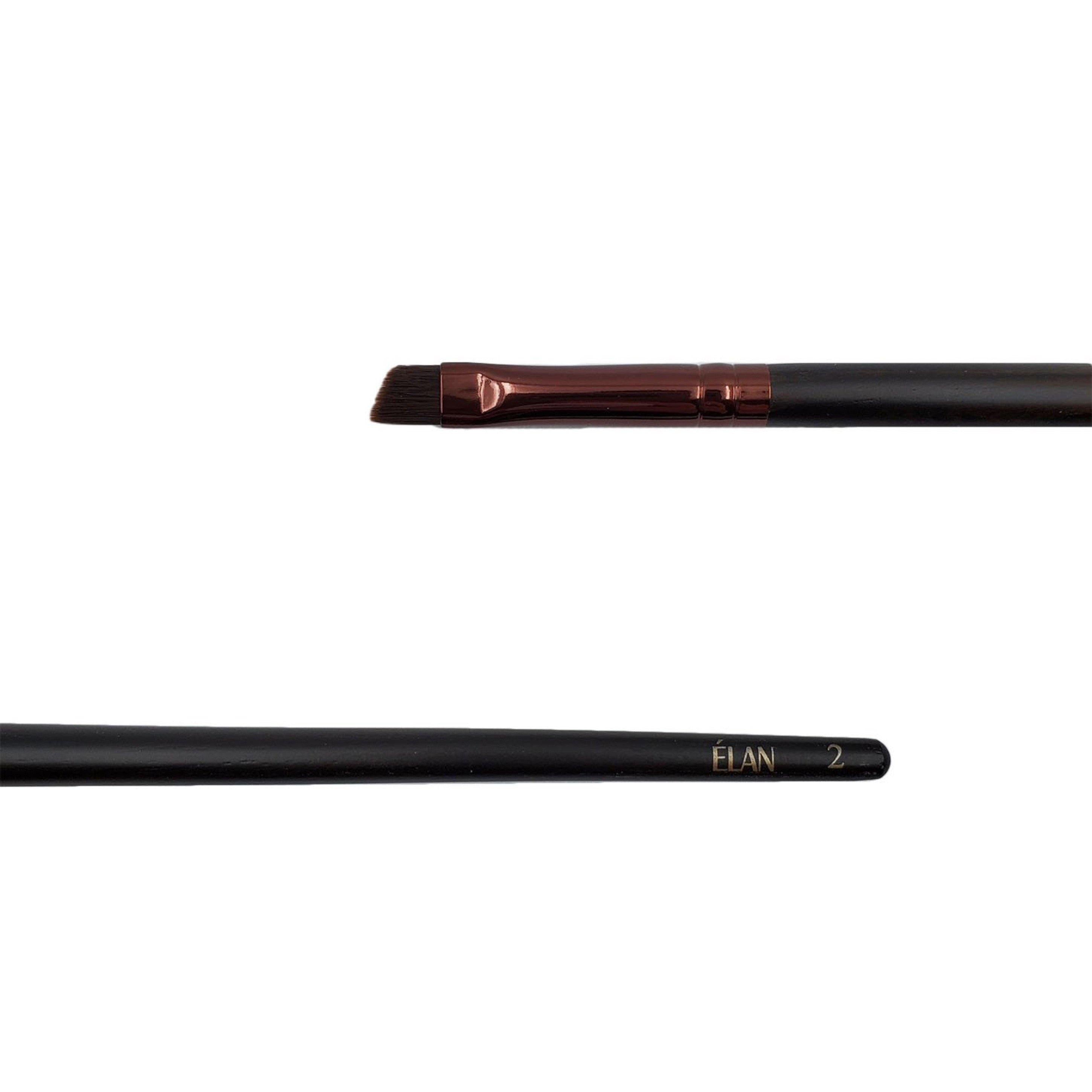 Elan wooden makeup brush 2 slanted tip